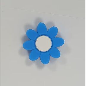 Jinshining Blue Flower Petals Petal Embedded Tennis Racket Vibration Dampener Soft Silicon Racket Dampener Cartoon Shape Tennis Racquet Shock Absorbers Tennis Racket for Racquetball