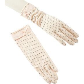 Women's UV Protection Driving Gloves Non-slip, Sun Block Cotton Gloves with Touch Screen Fingers for Summer