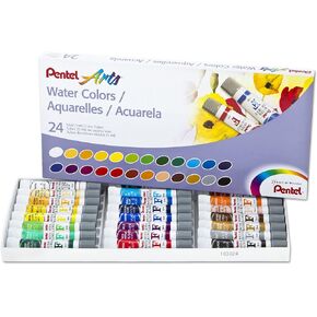 Pentel Arts Water Colors, Assorted, 5ml Tubes, 12 Color Set (WFRS-12)