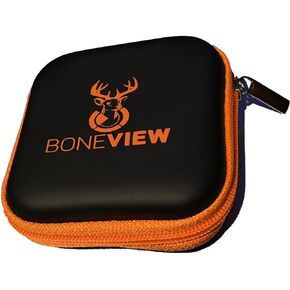 BoneView Protective Storage Case, Pocket Size Weather Resistant Shell and Zipper to Safely Store Your Deer Hunting and Scouting Accessories (Orange)