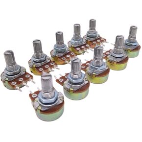 10x 10K ohm Linear Taper Rotary Potentiometer ON Off Switch B10K 15mm