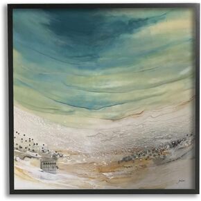 Stupell Industries Enigmatic Landscape Scene Curved Abstract Beach Depiction Framed Wall Art, Design By Stacy Gresell