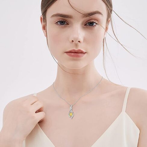 Sunflower Dimonds Necklace for Women, You Are My Sunshine, Natural Dimonds Sterling Silver Infinity Sunflower Pendant Jewelry Gift for Her Wife, Mom, Girls, 18"+2" in Saudi Arabia