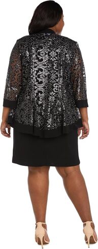 R&M Richards Women's Formal Glitter Sequined Jacket Dress in Saudi Arabia