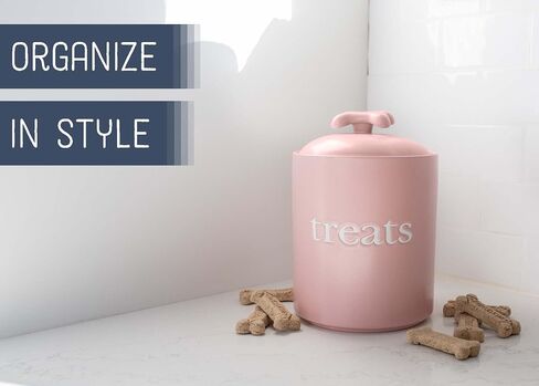 Nat & Jules Treats Navy Blue 8 x 6 Ceramic Pet Treats Canister in Saudi Arabia