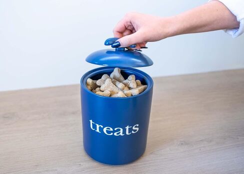 Nat & Jules Treats Navy Blue 8 x 6 Ceramic Pet Treats Canister in Saudi Arabia