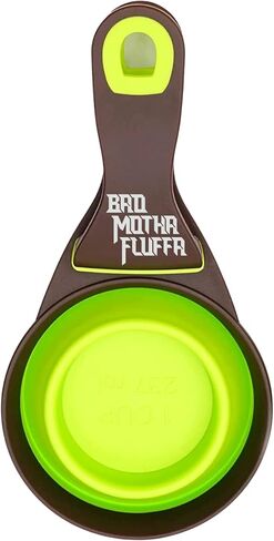 Collapsible Pet Food Measuring Cup Scoops Silicone Portable Travel Food Scooper Bowls Bag Clip For Dog Cat Green Scoop (1 Cup Capacity) in Saudi Arabia