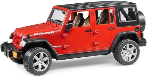 Bruder Toys - Recreational Realistic Jeep Wrangler Unlimited Rubicon with Openable Doors and Removeable Rear Seat (Color May Vary) - Ages 3+ in Saudi Arabia