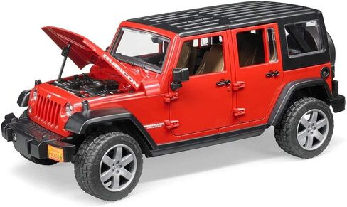 Bruder Toys - Recreational Realistic Jeep Wrangler Unlimited Rubicon with Openable Doors and Removeable Rear Seat (Color May Vary) - Ages 3+ in Saudi Arabia