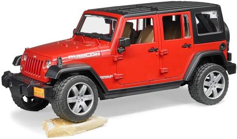 Bruder Toys - Recreational Realistic Jeep Wrangler Unlimited Rubicon with Openable Doors and Removeable Rear Seat (Color May Vary) - Ages 3+ in Saudi Arabia