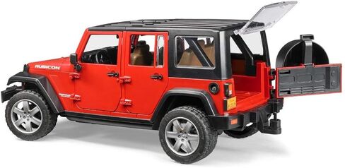 Bruder Toys - Recreational Realistic Jeep Wrangler Unlimited Rubicon with Openable Doors and Removeable Rear Seat (Color May Vary) - Ages 3+ in Saudi Arabia