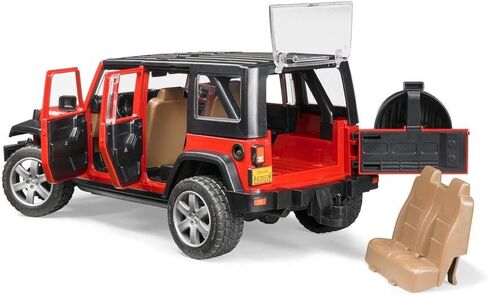 Bruder Toys - Recreational Realistic Jeep Wrangler Unlimited Rubicon with Openable Doors and Removeable Rear Seat (Color May Vary) - Ages 3+ in Saudi Arabia