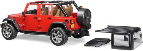 Bruder Toys - Recreational Realistic Jeep Wrangler Unlimited Rubicon with Openable Doors and Removeable Rear Seat (Color May Vary) - Ages 3+ in Saudi Arabia
