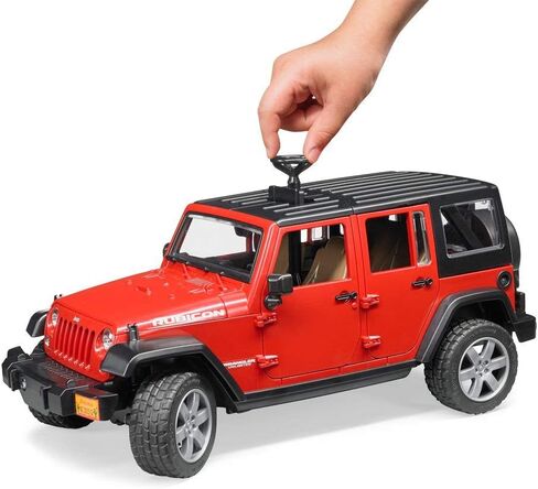 Bruder Toys - Recreational Realistic Jeep Wrangler Unlimited Rubicon with Openable Doors and Removeable Rear Seat (Color May Vary) - Ages 3+ in Saudi Arabia