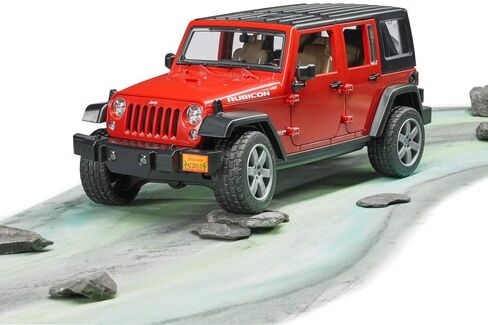 Bruder Toys - Recreational Realistic Jeep Wrangler Unlimited Rubicon with Openable Doors and Removeable Rear Seat (Color May Vary) - Ages 3+ in Saudi Arabia