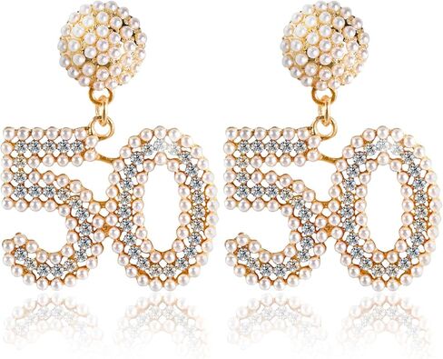 أقراط عيد ميلاد للنساء، ملابس عيد ميلاد للنساء، هدايا عيد ميلاد للنساء، أقراط ألماس مطرزة باللؤلؤ للنساء in Kuwait