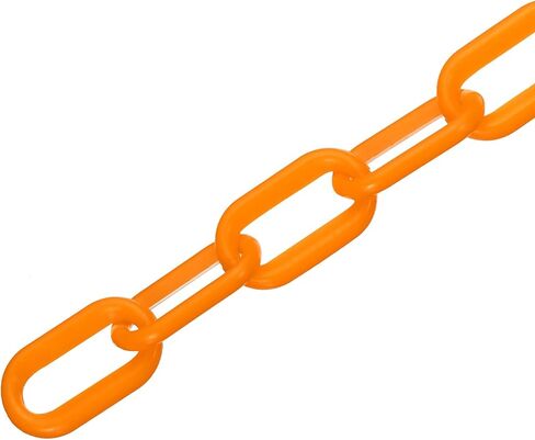PATIKIL 13Ft Plastic Chain Barrier, Safety Link Chain Stanchion with 6 S-Hooks and 6 Clips for Crowd Control at Driveway Elevator Parking Lot, Yellow in Saudi Arabia