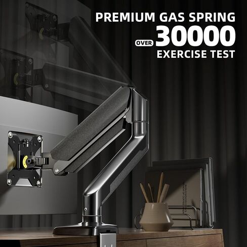 Curved Monitor Arm Full-Motion - Swivel Tilt Rotation Height Adjustable Monitor Mount Carry up to 20lbs Support 17",19",21",22",24",27",32" Ultrawide 34 inch Curved Screen in Saudi Arabia