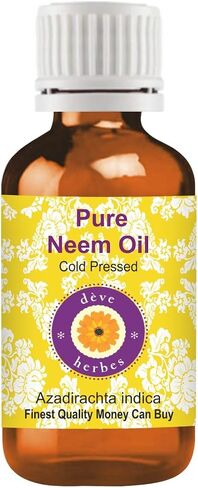 Deve Herbes Pure Neem Oil (Azadirachta Indica) with Internal Plastic Euro Dropper 100% Natural Therapeutic Grade Cold Pressed 50ml (1.69 oz) in Saudi Arabia