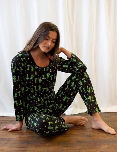 بيجامة Leveret النسائية قطعتين 100% قطن تناسب مجموعة متنوعة من الأنماط (مقاس X-Small-X-Large) in Kuwait