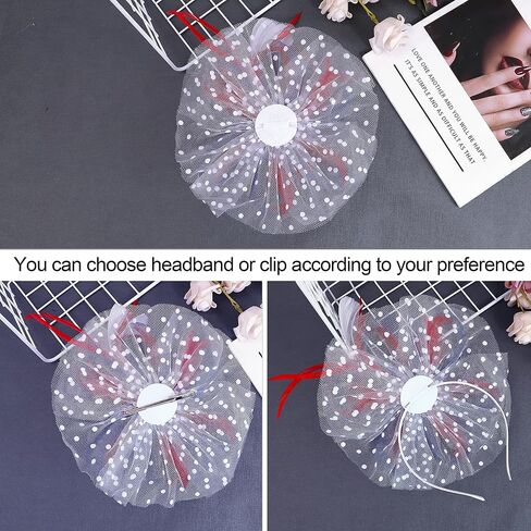 قبعة رائعة للنساء لحفلات الشاي، أغطية رأس لحفلات الشاي الفاخرة، مشبك شعر من الريش الشبكي على شكل زهرة in Kuwait