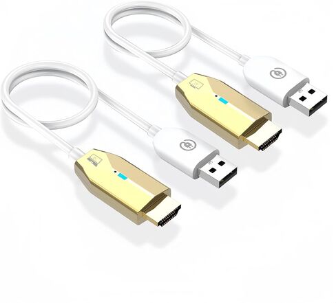 جهاز إرسال واستقبال HDMI لاسلكي، مخرج فيديو عالي الدقة 1080 بكسل، نطاق 100 قدم، 2.4 جيجا و5 جيجا، مجموعة لبث الفيديو والصوت إلى الشاشة من الكمبيوتر المحمول/الكمبيوتر الشخصي/صندوق التلفزيون/جهاز العرض in Kuwait