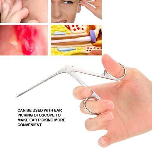ملاقط الأنف المصنوعة من الفولاذ المقاوم للصدأ لتنظيف الأذن، ملقط الأذن، أداة إزالة شمع الأذن، تنظيف الأذن لعلاج الأذن، ملقط الأذن ذو طيات، منظف الأذن لتنظيف الأذن، علاج الأذن، الأذن in Kuwait
