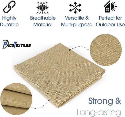 Pico Textiles 40" Wide Burlap - 1 Yard, (3 Feet) - Premium Natural Burlap Fabric, Sold by The Yard - Great for Weddings, Home Crafts, Garden Fabric, Burlap Table Runner, Burlap Tablecloth and More in Saudi Arabia