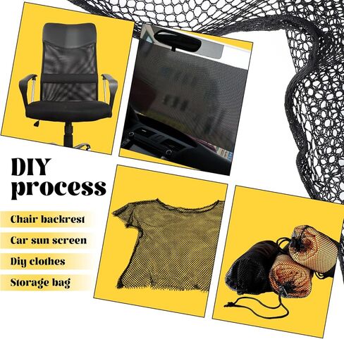 Black Mesh Fabric 78.7 x 62.9 Inch, Nylon Mesh Netting for Backpack Pocket Straps, Netting Clothes and Other DIY Craft in Kuwait