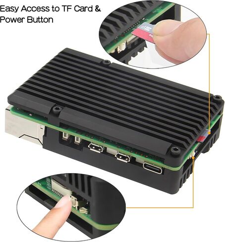 Geekworm Aluminum Passive Cooling Armor Heatsink Case for Raspberry Pi 5 Computer in Saudi Arabia