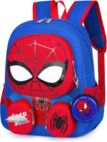 HJGGJJKJ Cartoon Spider Style Backpack 3D Multi-layer Pocket Design Backpack 14-inch Travel Backpack in Saudi Arabia