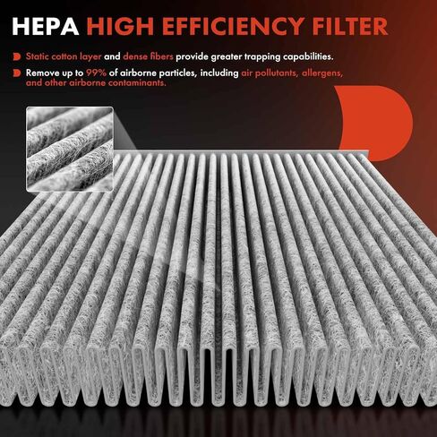 A-Premium Cabin Air Filter w/Activated Carbon Compatible with Kia Models - Sorento 2016 2017 2018 2019 2020, Replace# MCF12161, 230207 in Saudi Arabia