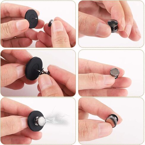 18 قطعة من الدبابيس المغناطيسية لدبابيس المينا، ومحولات الدبابيس إلى الثلاجة، ودبابيس معدنية للثلاجة، ومحول بروش مغناطيسي (فضي) in Kuwait