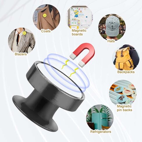 18 قطعة من الدبابيس المغناطيسية لدبابيس المينا، ومحولات الدبابيس إلى الثلاجة، ودبابيس معدنية للثلاجة، ومحول بروش مغناطيسي (فضي) in Kuwait