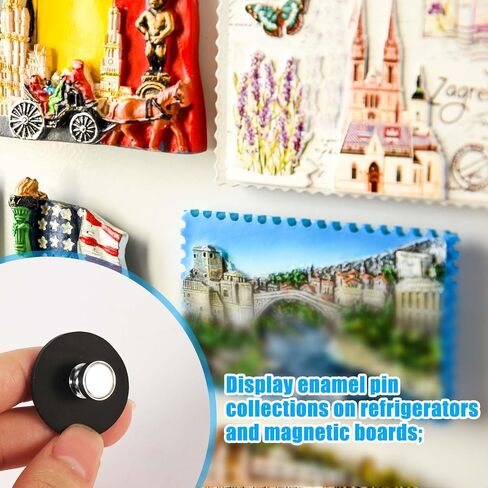18pcs Magnetic Pin Backs for Enamel Pins, Pin Converters to Refrigerator Metal Pin Backs Locking Pin Keepers Magnetic Brooch Converter (Silver) in Saudi Arabia