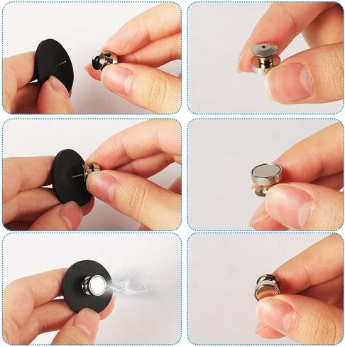 18pcs Magnetic Pin Backs for Enamel Pins, Pin Converters to Refrigerator Metal Pin Backs Locking Pin Keepers Magnetic Brooch Converter (Silver) in Saudi Arabia