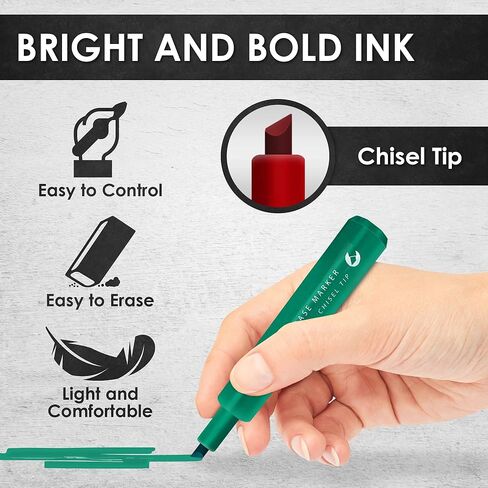 36 قلم تلوين جاف للمسح الجاف من Loddie Doddie، 14 لونًا ساطعًا وجريءًا فريدًا، طرف إزميل، رائحة منخفضة، غير سامة in Kuwait