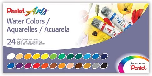 Pentel Arts Water Colors, Assorted, 5ml Tubes, 12 Color Set (WFRS-12) in Saudi Arabia