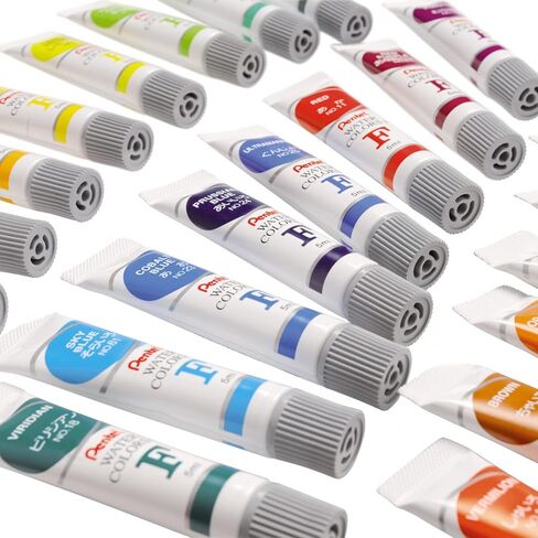 Pentel Arts Water Colors, Assorted, 5ml Tubes, 12 Color Set (WFRS-12) in Saudi Arabia