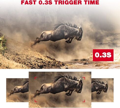 كاميرا VOOPEAK Trail، كاميرا ألعاب تنشيطية للرؤية الليلية بدقة 14 ميجابكسل 1080 بكسل، عدسة واسعة الزاوية 120 درجة للحياة البرية مع IP56 مقاومة للماء 3 كاميرات صيد PIR in Kuwait