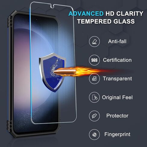 Janmitta Compatible with Samsung Galaxy A35 5G Case Built in Slide Camera Lens Cover+Screen Protector+Finger Ring Holder Kickstand,Heavy Duty Shockproof Full Body Phone Cover,2024 Black in Kuwait