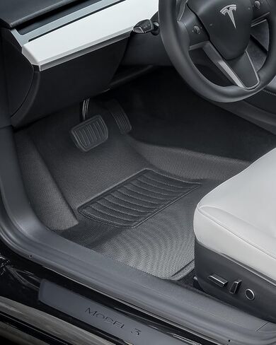 TAPTES لـ Tesla Model 3 سجادات الأرضية 2023 2022 2021 2020 2019 2018 2017، XPE Premium لجميع الأحوال الجوية لـ Tesla Model 3 بطانات الشحن الخلفية - متوافقة مع الطراز 3 2017-2023 ملحقات السيارة الداخلية in Kuwait