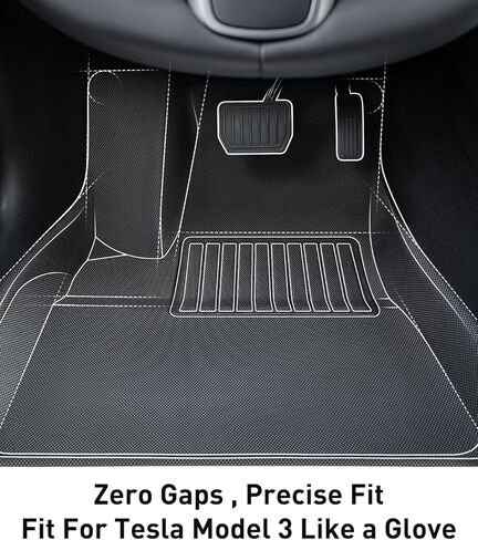 TAPTES لـ Tesla Model 3 سجادات الأرضية 2023 2022 2021 2020 2019 2018 2017، XPE Premium لجميع الأحوال الجوية لـ Tesla Model 3 بطانات الشحن الخلفية - متوافقة مع الطراز 3 2017-2023 ملحقات السيارة الداخلية in Kuwait