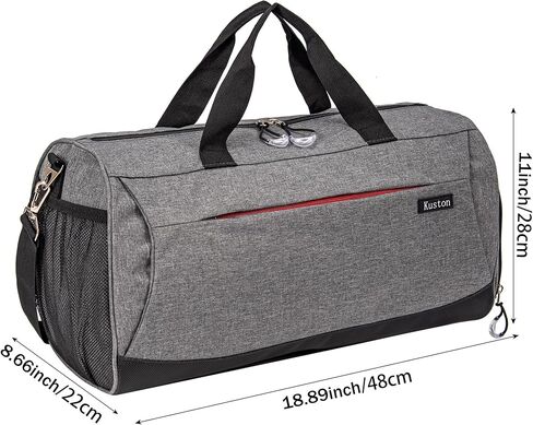 حقيبة Kuston Sports Gym مع حجرة للأحذية، وحقيبة بعجلات وجيب مبلل، وحقيبة رياضية من القماش الخشن طوال الليل in Kuwait