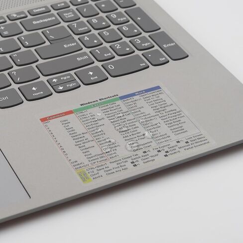 2 ملصق اختصار لجهاز Microsoft Windows + Word/Excel (لنظام التشغيل Windows 11/10) دليل مرجعي سريع ملصقات اختصار لوحة مفاتيح الكمبيوتر المحمول، فينيل بدون بقايا (شفاف) in Saudi Arabia