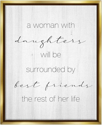Stupell Industries Best Friend Daughters Birch Pattern Typography Phrase Floating Framed Wall Art, Design By Daphne Polselli in Saudi Arabia