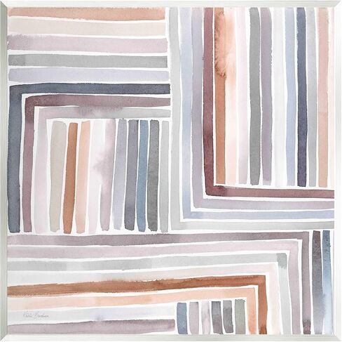 Stupell Industries Structured Geometric Lines Abstract Square Shapes Wood Wall Art, Design By Kristen Brockmon in Saudi Arabia