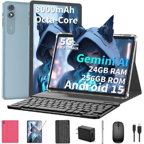 10 inch Android 15 Tablet, 2026 Tablet with Keyboard, 24GB+256GB+2TB Expand in Kuwait