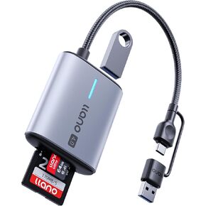 llano 3 in 1 SD/TF/USB Card Reader, High-Speed 312MB/s with Dual USB A&C in Kuwait