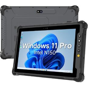 M10N Rugged Tablet, 10.1" Windows 11 Pro Industrial Tablet, 1000 Nits Sunlight Readable Display, Intel N150, 8GB+128GB, 4G LTE, Wi-Fi 6, GPS/NFC, IP65 Heavy-Duty Outdoor PC for Field Work in Kuwait